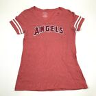 Los Angeles Angles Shirt Womens Size Medium Red Tee Short Sleeve Mlb Baseball