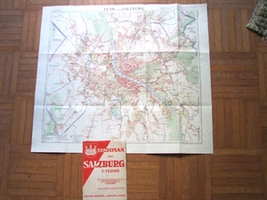 1920er KARTE UND STRASSENVERZEICHNIS SALZBURG ÖSTERREICH FREYTAG BERNDT ARTARIA - Bild 1 von 11