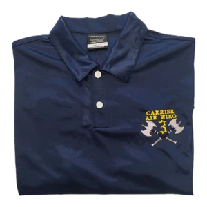 CVW-3 TEAM BATTLE AXE NIKE PERFORMANCE GOLF SHIRT - NAVY - LG - Picture 1 of 2