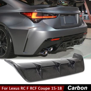 Difusor labial parachoques trasero de fibra de carbono real apto para Lexus RC F RCF cupé 2015-18 - Imagen 1 de 12