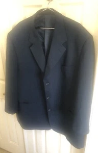 Phat Premium By Phat Farm Jacket Blazer Mens 52R Navy Blue Polyester Sport Coat - Picture 1 of 7