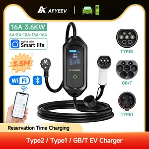 AFYEEV 3600W Portable Type2 EV Charger Type1 Electric Car Charger GBT Wallbox - Picture 1 of 10