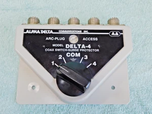 ALPHA DELTA 4 POSITION COAX SWITCH DELTA-4 W/ SURGE PROTECTION FOR HAM RADIO CB - Zdjęcie 1 z 18