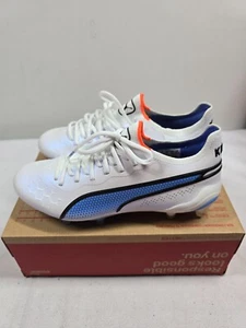 Puma Women SZ 5.5 King Ultimate FG/AG Football Boots 107262 White Soccer Cleats - Picture 1 of 11