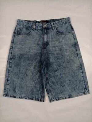 Pantalones Cortos Vaqueros Enyce Talla 36 Lavado a Piedra Sueltos Hip Hop De Colección Y2K Foto 1 de 4