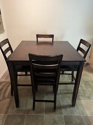 Sig Design By Ashley D385-223 Coviar Brown Dining Room Counter-Height Table Set - Image 1 of 4