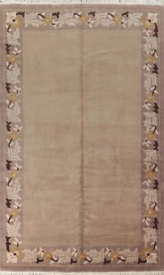 Bordered Vegetable Dye Nepalese Oriental Large Area Rug Wool Hand-knotted 10x14 - Image 1 of 4