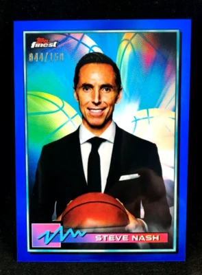 1:48 Packs Steve Nash 2021 Topps Finest Basketball BLUE Refractor /150 #38 - Image 1 of 2