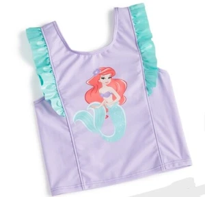 Disney Princess The Little Mermaid Tankini Swimsuit Top Little Girls 6X Purple - Picture 1 of 14