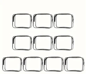 10 Stück Klar Transparent Tasche Reiseset Wasserdicht Make-up Kulturbeutel Waschen - Bild 1 von 5