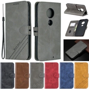 Card Wallet PU Leather Cover Case For Motorola G82 G72 G22 G52 E20 G100 G30 G10 - Afbeelding 1 van 66