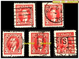 5x CANADA 1941 KING GEORGE VI WWII FACE 15 CENT VINTAGE RARE WORLD WAR STAMP LOT - Picture 1 of 2