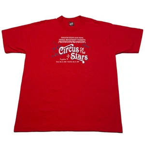 Vintage 90s Single Stitch T-Shirt Mens XL Red 1995 Circus Theatre Art USA Made - Picture 1 of 7