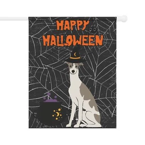 Halloween Windhund Hund Garten Flagge - 2 Größen - tolles Geschenk für Windhund Eltern - Bild 1 von 11
