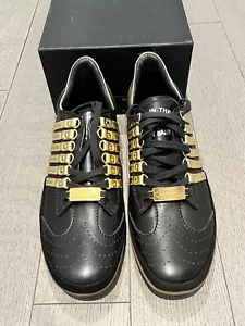 EXTREMELY RARE! Men's DSQUARED2 Black & Gold Leather 251 Sneakers 44 /11 NEW! - Picture 1 of 8