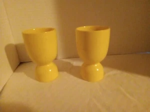 Two VINTAGE JOHNSON BROTHERS CHINA PATTERN GOLDEN DAWN 4" DOUBLE EGG CUPS - Picture 1 of 3