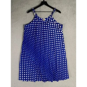 Vestido sin mangas Rima Beachworld azul a lunares para mujer XL Resort Cruise - Imagen 1 de 7