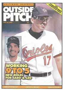 JULY 1994  Outside Pitch  ORIOLES vs ANGELS  Chris Sabo  MAGAZINE PROGRAM  NM-MT - Picture 1 of 1
