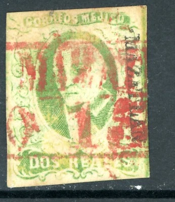 México 1856 Hidalgo Dos Real Scott #3 VFU J766 Foto 1 de 4