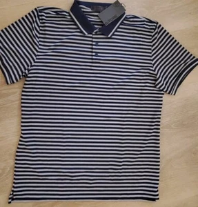 G/Fore Golf Polo Shirt Navy Blue Twilight Stripe Size XL - $120 - NWT  - Picture 1 of 4