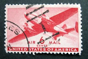 Sc # C25 ~ 6 cent Twin-Motored Transport Planes Issue - Picture 1 of 2