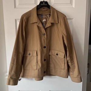 Orvis Barn Chore Utility Jacket Mens Large Tan Brown Canvas Field Coat Quilted - Picture 1 of 16