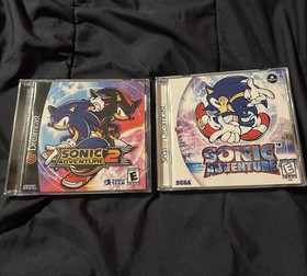 Sonic Adventure 1 & 2 Sega Dreamcast Bundle Tested Working Complete Authentic