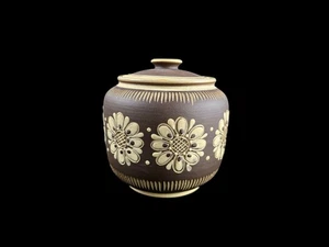 Tapa de cerámica vintage cristal de almacenamiento - decoración Ritz - 13 cm - años 60 - Imagen 1 de 5