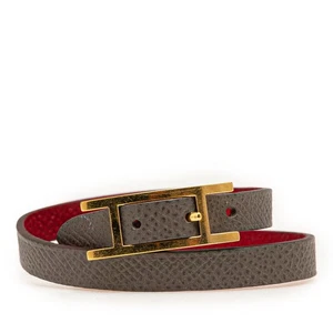HERMES B-Api Double Tour Reversible Bracelet #XS Women 【Used】 - Picture 1 of 6