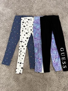 Guess Blue and White Leggings Set with Star and Cosmic Prints Size 7-8 - Picture 1 of 9