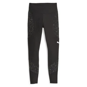 PUMA Run Graphic Brushed Ultraform High Waisted Leggings Womens Black Athletic C - Picture 1 of 5