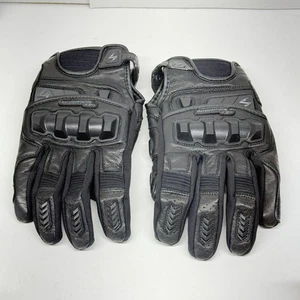 Scorpion EXO Klaw II Motorcycle Gloves Large Mens Black Leather Protective Gear - Picture 1 of 7