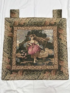 Vintage French Style Wall Hanging Lady Sheep Cottage Country - Bild 1 von 8