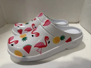 Oofos 🐾 OOcloog Flamingo Damengröße 9 Regenerationsschuhe Clog Hausschuhe - Bild 1 von 7