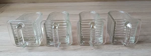 4 Schöne alte kleine Glas Schütten Heye Schauenstein Pressglas - Bild 1 von 3