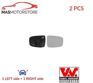 REAR VIEW MIRROR GLASS PAIR LHD ONLY VAN WEZEL 8239838 2PCS A FOR HYUNDAI IX20 - Picture 1 of 5