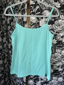 Old Navy intimates Teal Fitted Sleeveless Camisole cami tank top shirt XL 🪷 - Picture 1 of 7