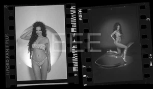 2 Sexy Julie Strain Movie Actress Model Harry Langdon Negative w/rights Lot 898A - Picture 1 of 1