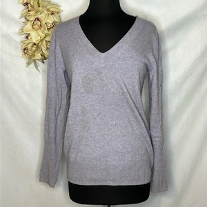 Suéter J Crew Púrpura Cachemira Italiana Cuello en V Usado en Excelente Condición Talla Mediana - Imagen 1 de 4