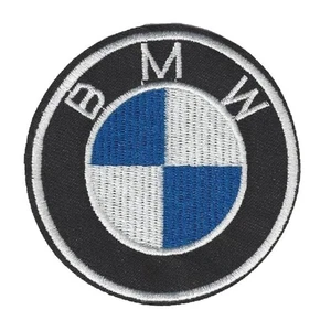 BMW IRON ON PATCH 3" Round Car Auto Emblem Embroidered Applique Hat Jeans Jacket - Picture 1 of 2