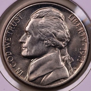 1971-D Jefferson Nickel Choice BU+ ***RARE ORIGINAL HIGH GRADE NICKEL*** - Bild 1 von 2