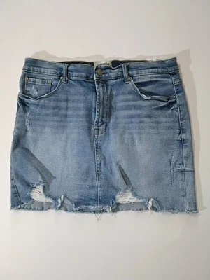 Falda vaquera Kensie para mujer 10 vintage de lujo lavado ligero denim envejecido estilo años 90 Foto 1 de 4