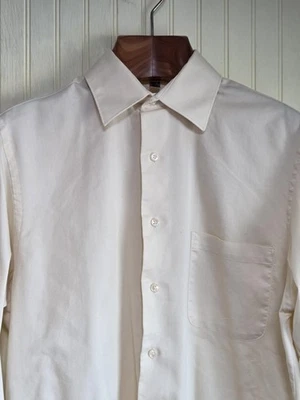 Camisa Geoffrey Beene Para Hombre Mediana 15.5 32/33 Blanco Vestido Sin Arrugas Foto 1 de 4