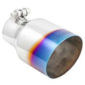 MBRP T5176BE Acero Inoxidable Azul Quemado Extremo Ángulo Redondo 2.5" Punta de Escape Universal - Imagen 1 de 5