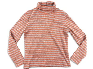 VINTAGE 70'S UNIONMADE STRIPED TURTLENECK ACRYLIC MULTICOLOR LONG SLEEVE WOMEN! - Picture 1 of 17
