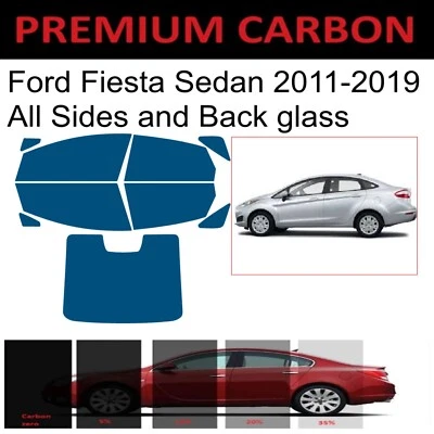 Premium Carbon Window Tint fits Ford Fiesta Sedan 2011-2019 precut tint - Image 1 of 4