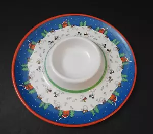 Vintage Leahy Designer Melmac Weihnachten Vorspeise Dip Teller 1992 ca. 13" P7 - Bild 1 von 11