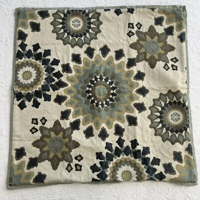 Legacy Home Euro Madras Cotton/Linen Embroidered 25” Square Pillow Cover - Image 1 of 4