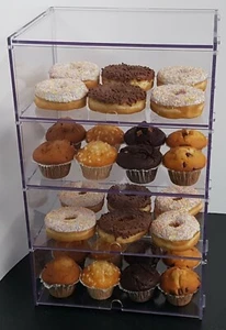Food Safe Bakery Pastry Display Case Stand Cabinet Cakes Cupcakes - Four Tiers - Picture 1 of 3