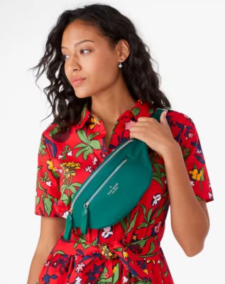 Riñonera Kate Spade Chelsea de nailon - Jade profundo Foto 1 de 4
